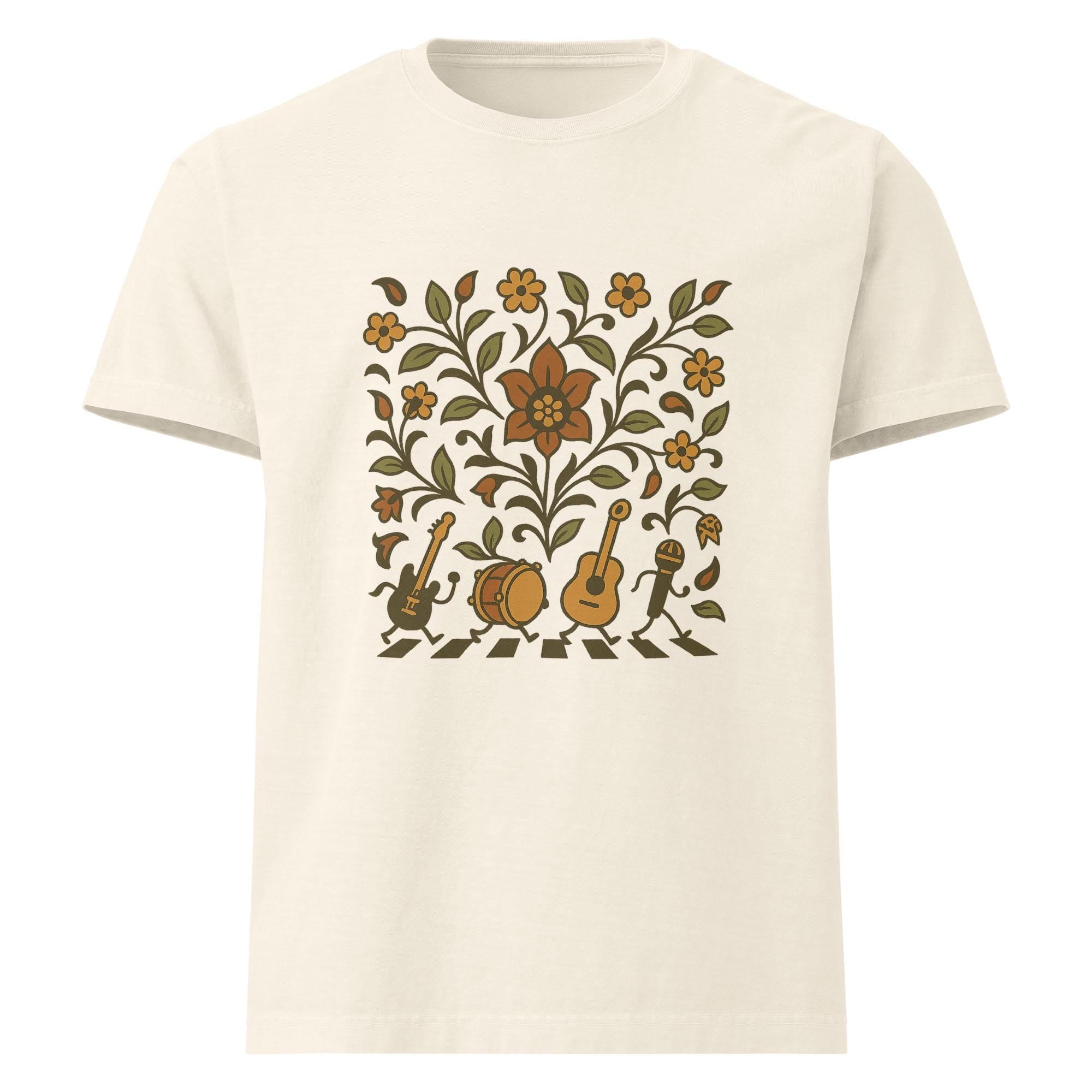 vintage Floral Music T-Shirt