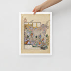 Persian Miniature Wall Art – Bahram Gur Slays the Rhino-Wolf | Shahnameh Illustration Print