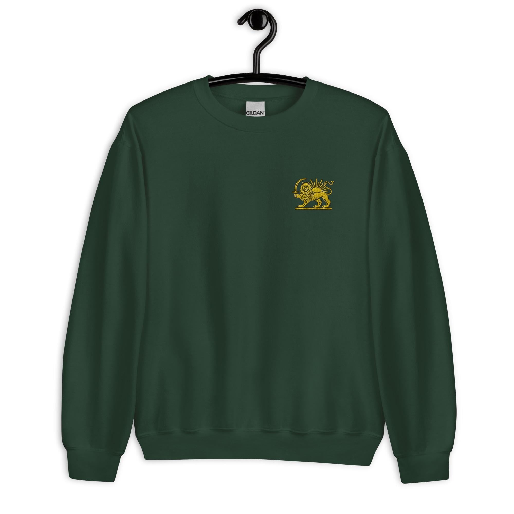 Embroidery lion and sun shirt