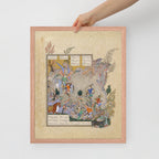 Persian Miniature Wall Art – Bahram Gur Slays the Rhino-Wolf | Shahnameh Illustration Print