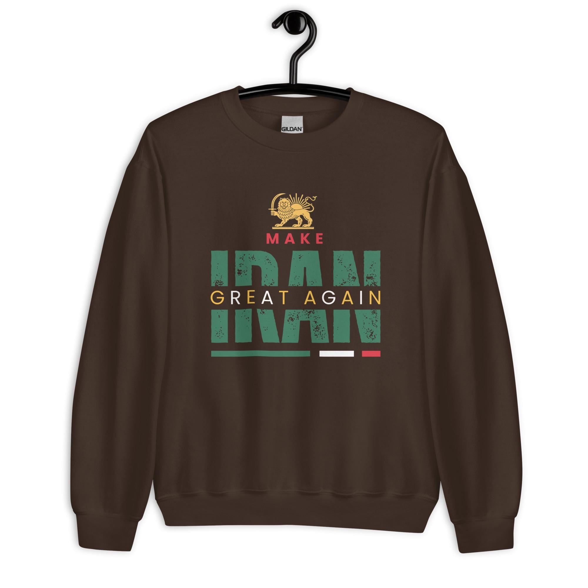 MIGA  shirt, Unisex PERSIAN Sweatshirt, lion and sun shirt