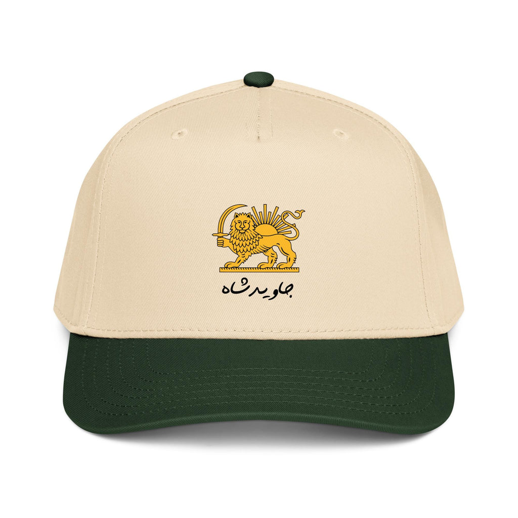 Javid shah cap, lion and sun