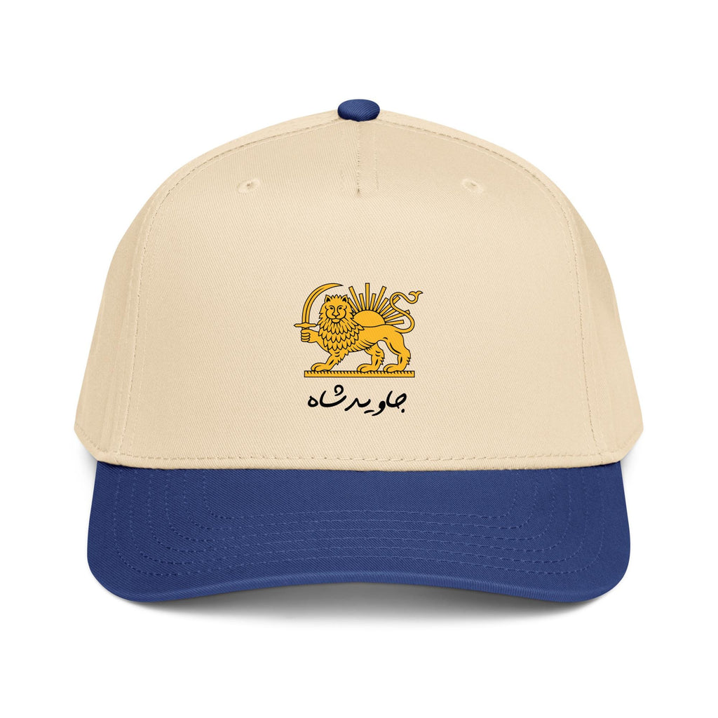 Javid shah cap, lion and sun
