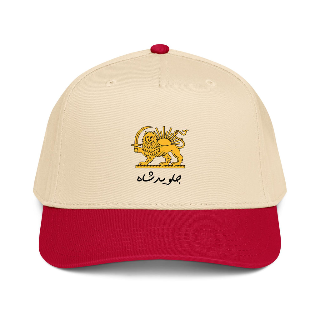Javid shah cap, lion and sun