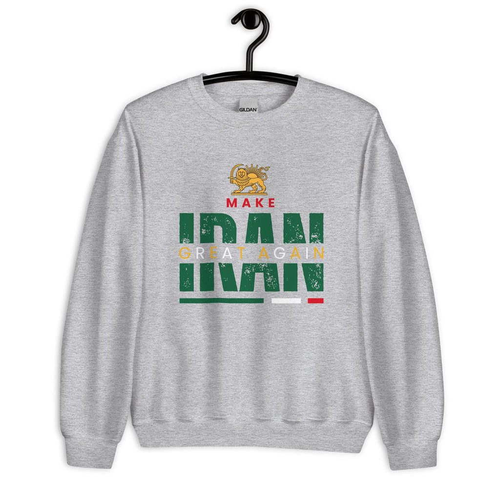 MIGA  shirt, Unisex PERSIAN Sweatshirt, lion and sun shirt