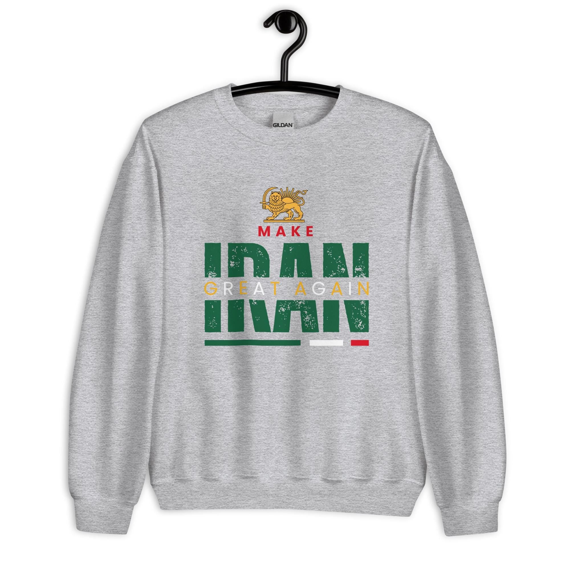 MIGA  shirt, Unisex PERSIAN Sweatshirt, lion and sun shirt