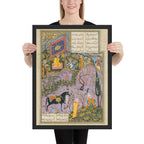 Persian Miniature Wall Art –| Bizhan Receives an Invitation through Manizha's Nurse