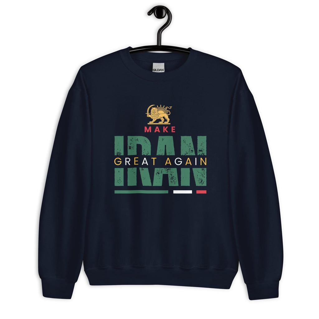 MIGA  shirt, Unisex PERSIAN Sweatshirt, lion and sun shirt