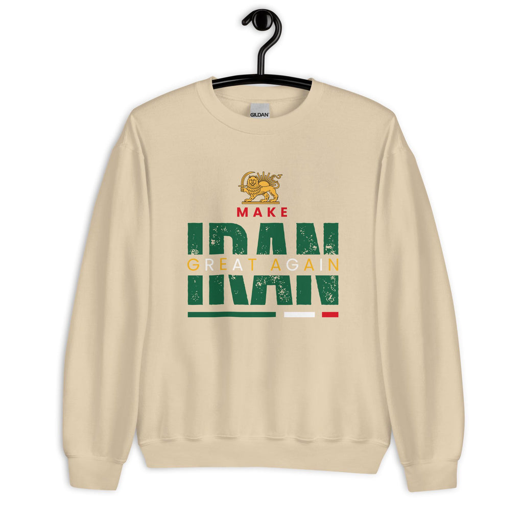 MIGA  shirt, Unisex PERSIAN Sweatshirt, lion and sun shirt