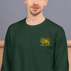 Embroidery lion and sun shirt
