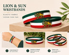 Lion and sun Elastic Fabric Wristbands | Stretch Fabric