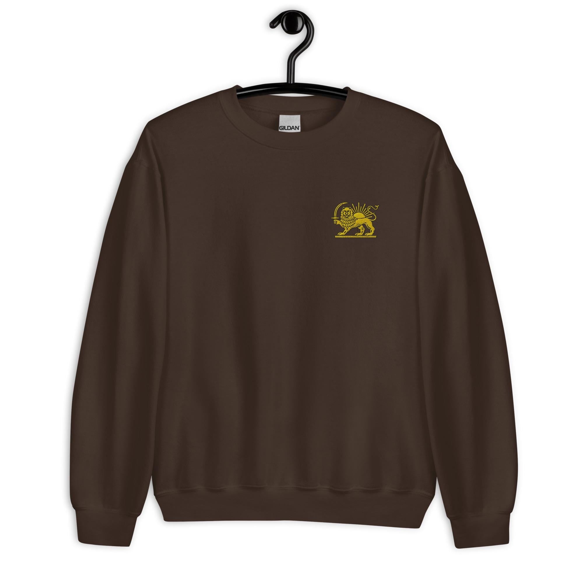 Embroidery lion and sun shirt