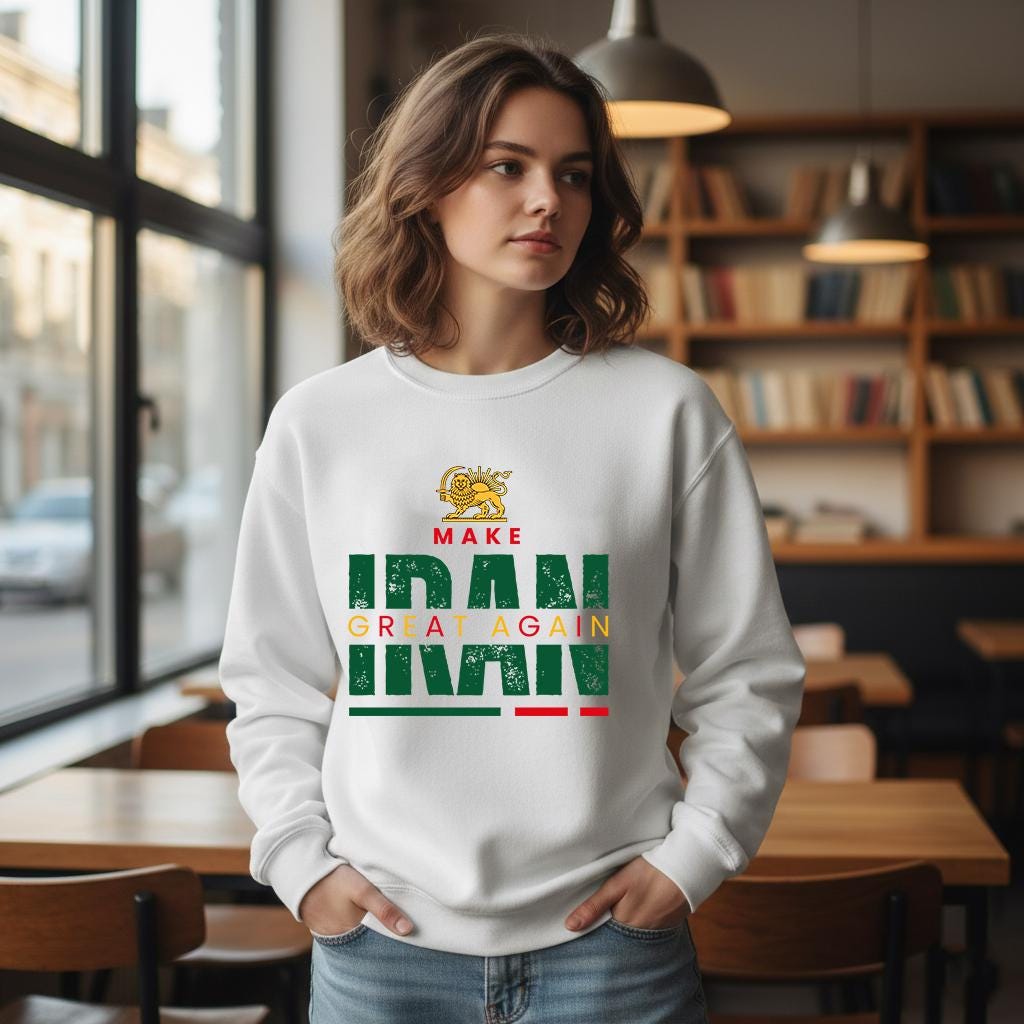 MIGA  shirt, Unisex PERSIAN Sweatshirt, lion and sun shirt