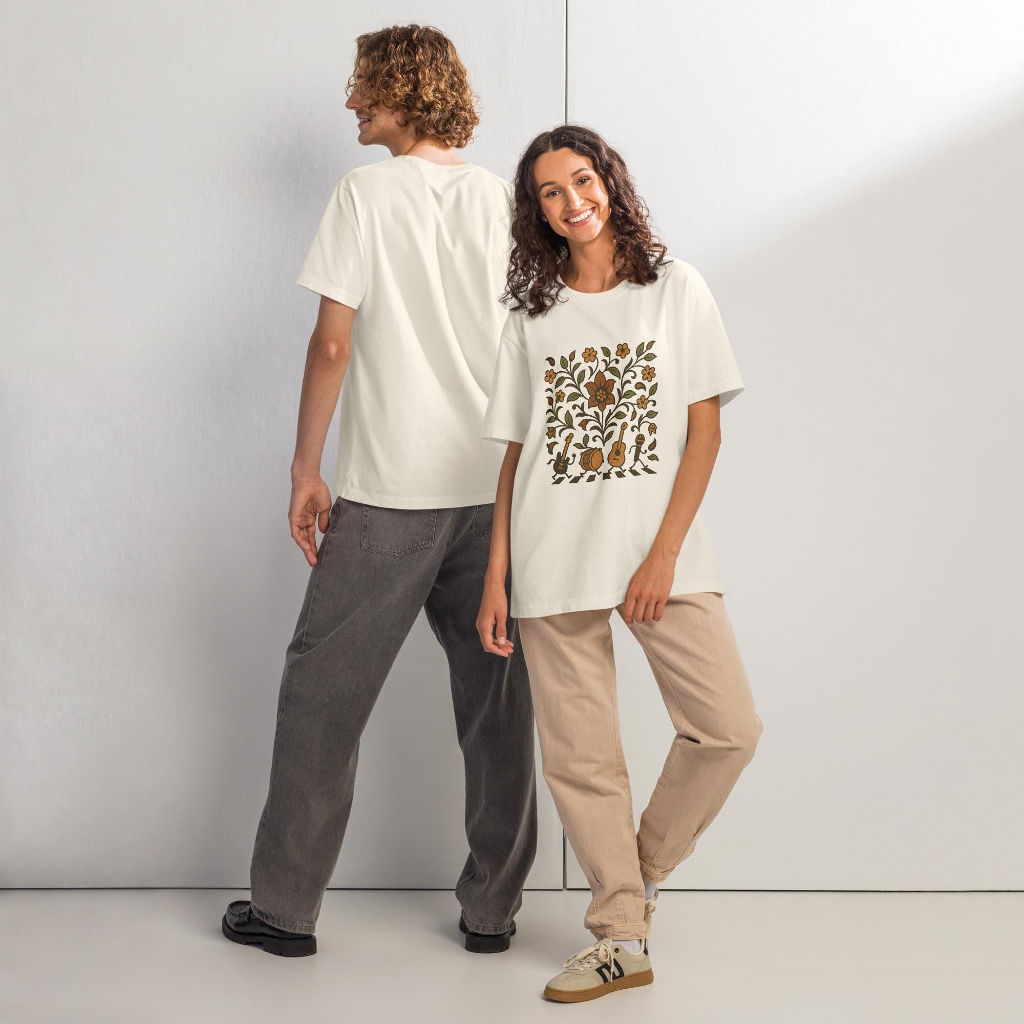 vintage Floral Music T-Shirt