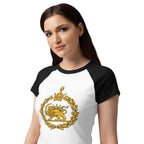 Lion & Sun Women’s micro rib raglan tee