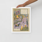 Persian Miniature Wall Art –| Bizhan Receives an Invitation through Manizha's Nurse